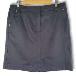 Kenneth Cole Reaction Denim Mini Skirt Black Size 14